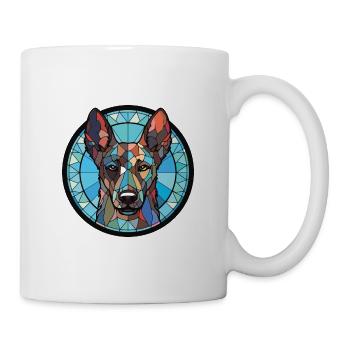 Dutch Shepherd Dog Breed Watercolor Illustration - Mug - white - Right