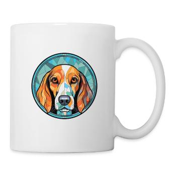 Estnische Jagdhundrasse Aquarell-Illustration - Tasse - Weiß - Rechts