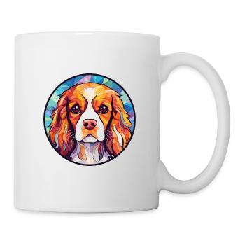 Cavalier King Charles Spaniel chien race aquarelle - Mug blanc - blanc - Droite