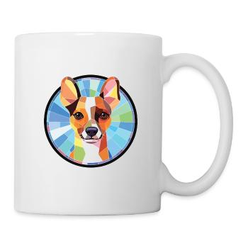 Decker Rat Terrier chien race aquarelle colorée - Mug blanc - blanc - Droite