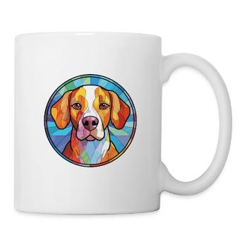 Drever Dog Breed Bunte Aquarell-Illustration - Tasse - Weiß - Rechts