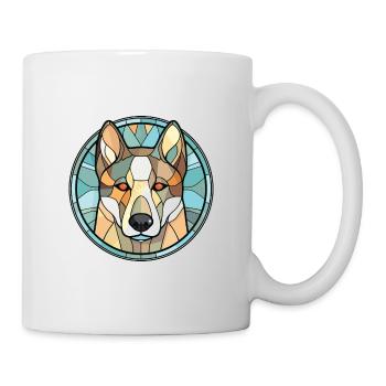 Sibérie orientale Laika chien race aquarelle colorée - Mug blanc - blanc - Droite