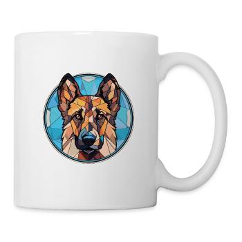 Berger d’Europe de l’Est race chien aquarelle verre - Mug blanc - blanc - Droite