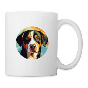 Entlebucher Mountain Dog Breed Aquarelle colorée - Mug blanc - blanc - Droite