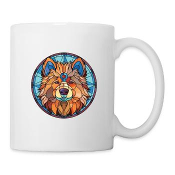 Eurasier Dog Breed Watercolor Glass Illustration - Mug - white - Right