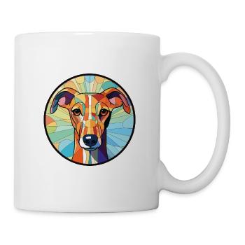 Galgo Español Hunderasse Aquarell Illustration - Tasse - Weiß - Rechts