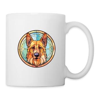 Garafia Shepherd Dog Breed Watercolor Illustration - Mug - white - Right