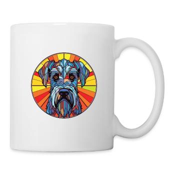 Giant Schnauzer Dog Breed Watercolor Illustration - Mug - white - Right