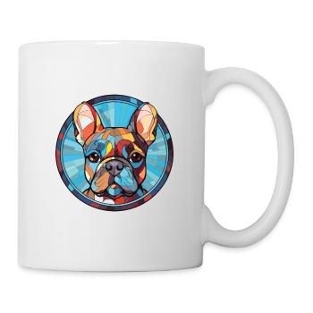 Bouledogue Français chien race aquarelle Illustration - Mug blanc - blanc - Droite