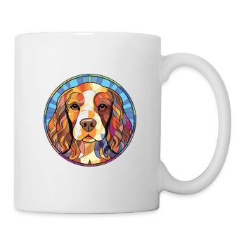 Französische Spaniel-Hunderasse Aquarell-Illustration - Tasse - Weiß - Rechts