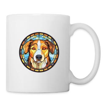 Georgischer Schäferhund Rasse buntes Aquarell - Tasse - Weiß - Rechts