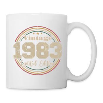 1983 Retro Vintage Geburtstag geboren in - 1983 - Tasse - Weiß - Rechts