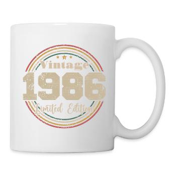 1986 Retro Vintage Geburtstag geboren in - 1986 - Tasse - Weiß - Rechts