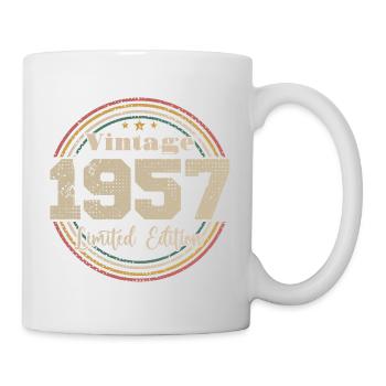1957 Anniversaire Vintage Rétro Né En - 1957 - Mug blanc - blanc - Droite