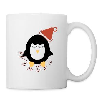 Pingouin en hiver - Mug blanc - blanc - Droite