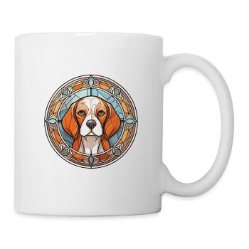 Grand Anglo Francais Blanc Orange Dog Watercolor - Mug - white - Right