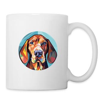 Hannover Hund Rasse Aquarell Illustration - Tasse - Weiß - Rechts