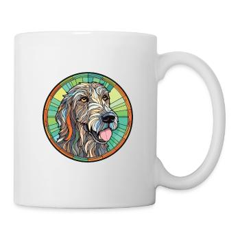 Irish Wolfhound chien race aquarelle Illustration - Mug blanc - blanc - Droite
