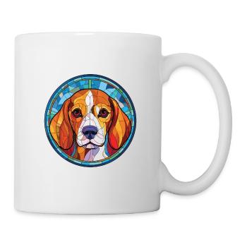 Kerry Beagle Dog Breed Watercolor Illustration - Mug - white - Right