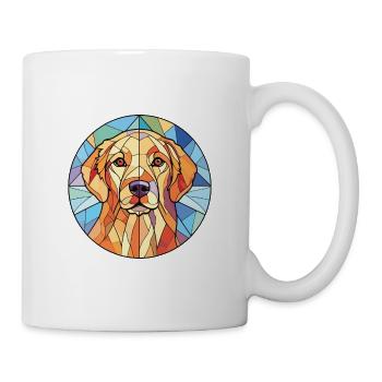 Golden Retriever Dog Breed Watercolor Illustration - Mug - white - Right