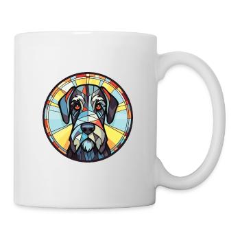 Giant Schnauzer Dog Breed Watercolor Illustration - Mug - white - Right