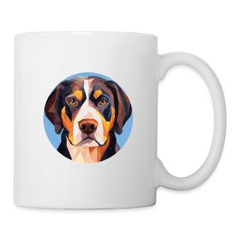 Grand Chien de Montagne Suisse Race Aquarelle Verre - Mug blanc - blanc - Droite