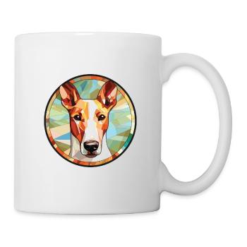 Ibizan Hound Dog Breed Watercolor Illustration - Mug - white - Right