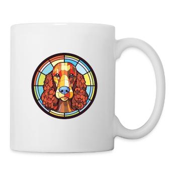 Irish Water Spaniel Dog Breed Colorful Watercolor - Mug - white - Right