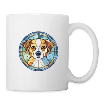 Hokkaido Ken Dog Breed Watercolor Illustration - Mug - white - Right