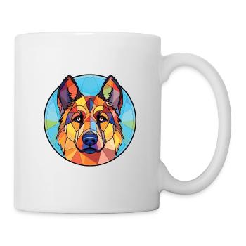 Karst Shepherd Dog Breed Watercolor Illustration - Mug - white - Right