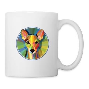 Italienische Windhund-Hunderasse buntes Aquarell - Tasse - Weiß - Rechts