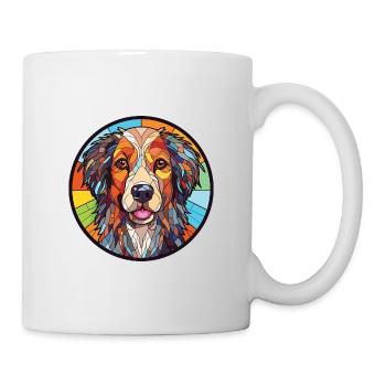 Kuchi Afghan Shepard chien race aquarelle colorée - Mug blanc - blanc - Droite