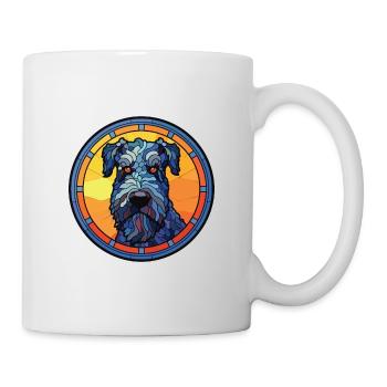 Kerry Blue Terrier Hunderasse buntes Aquarell - Tasse - Weiß - Rechts
