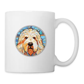 Illustration sur verre aquarelle de race de chien Komondor - Mug blanc - blanc - Droite