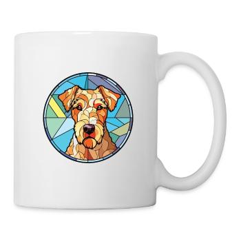 Lakeland Terrier chien race aquarelle Illustration - Mug blanc - blanc - Droite