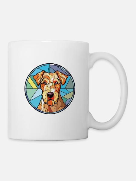 Lakeland Terrier Dog Breed Watercolor Illustration - Mug - white