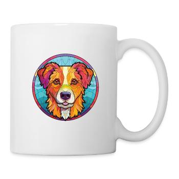 Kyi Leo Hunderasse Bunte Aquarell-Illustration - Tasse - Weiß - Rechts