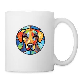 Nouvelle-Zélande Tête Chien Race Aquarelle Colorée - Mug blanc - blanc - Droite