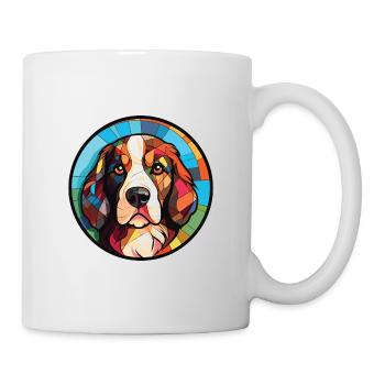 Landseer chien race aquarelle verre Illustration - Mug blanc - blanc - Droite