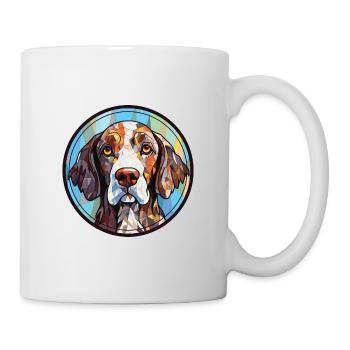Slovaque à poil rugueux Pointer chien race aquarelle - Mug blanc - blanc - Droite