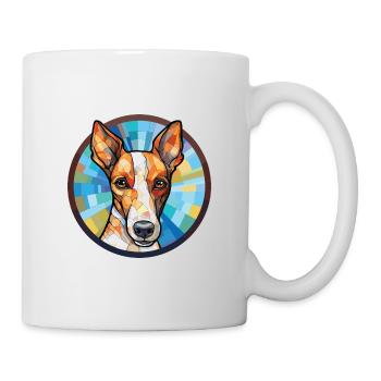 Glatte Foxterrier-Hunderasse buntes Aquarell - Tasse - Weiß - Rechts