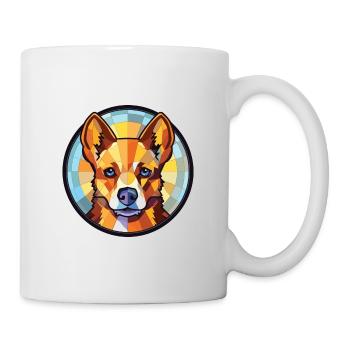 Lancashire Heeler Hunderasse buntes Aquarell - Tasse - Weiß - Rechts