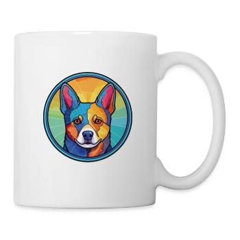 Norrbottenspets Hunderasse Aquarell Illustration - Tasse - Weiß - Rechts