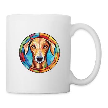 Old Croatian Sighthound Dog Breed Watercolor Glass - Mug - white - Right