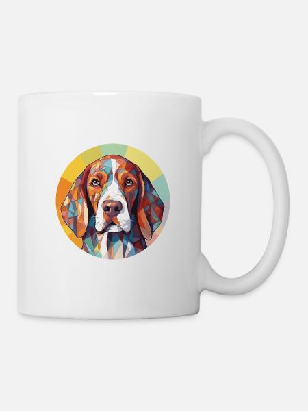 Alte dänische Vorstehhunderasse buntes Aquarell - Tasse - Weiß