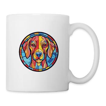 Rajapalayam Hunderasse Aquarell Illustration - Tasse - Weiß - Rechts