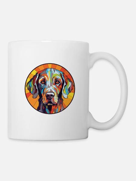 Slowakischer rauhaariger Vorstehhund Aquarell - Tasse - Weiß