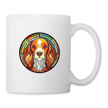Taigan Dog Breed Colorful Watercolor Illustration - Mug - white - Right