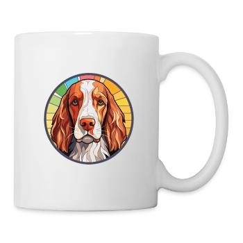 Welsh Springer Spaniel Dog Breed Watercolor Glass - Mug - white - Right