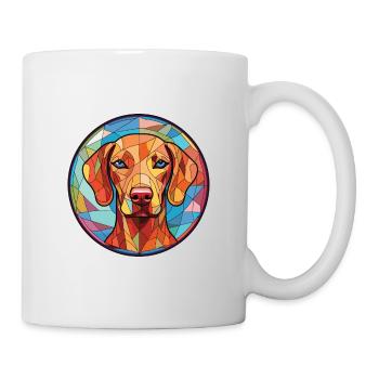 Vizsla race de chien coloré aquarelle Illustration - Mug blanc - blanc - Droite